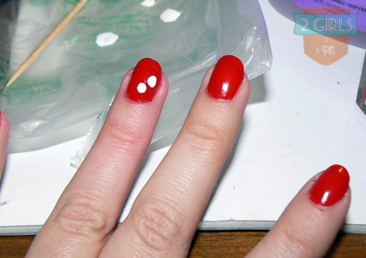 Heart-shaped Valentines Day Nails | 2 Girls and a Pin